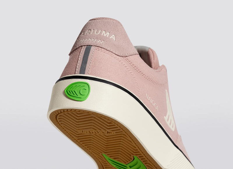 NAIOCA Skate Rose Suede and Canvas Ivory