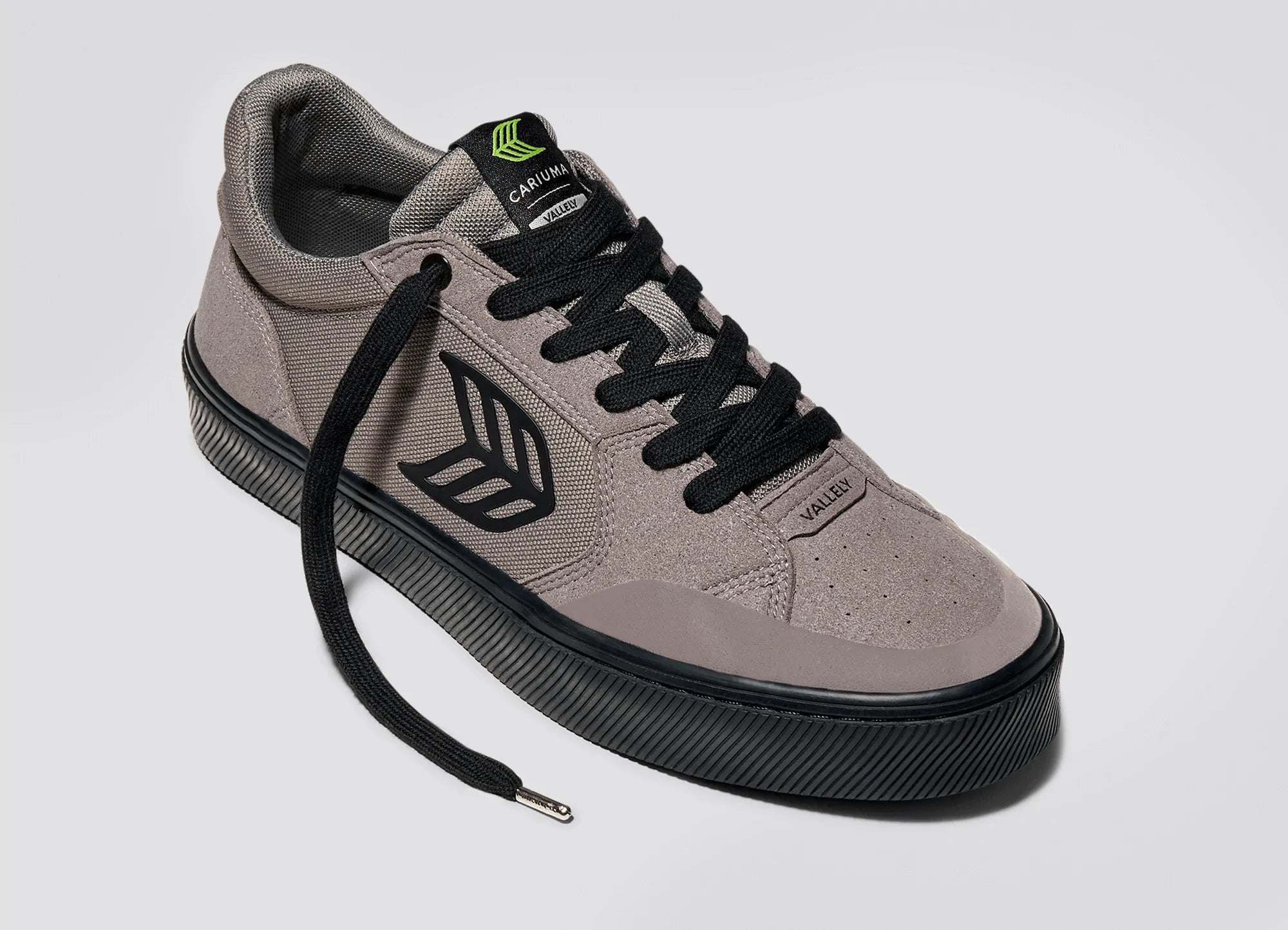 Cariuma Vallely Skate Charcoal Grey Suede And Cordura